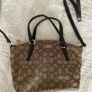 Coach Brown Signature Tote Bag mini